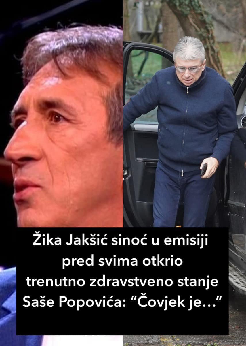 Žika Jakšić sinoć u emisiji pred svima otkrio kakvo je trenutno ...